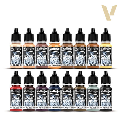 Set de 16 pinturas para tonos de piel y rostros (2)