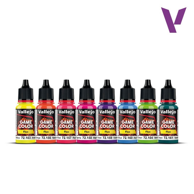 Set de 8 pinturas Fluorescentes (2)