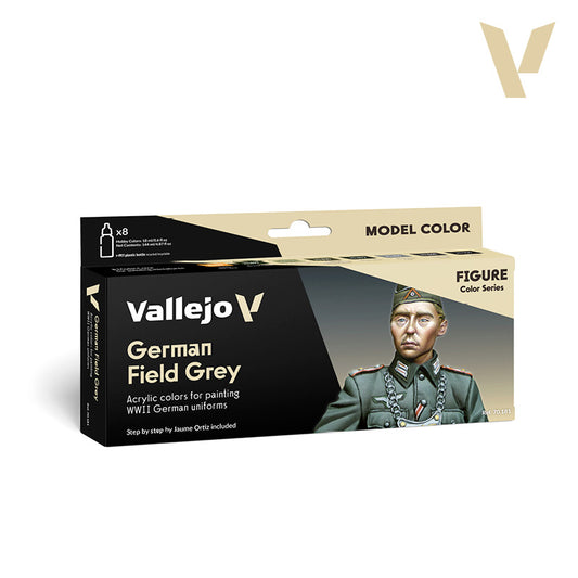 Set de 8 pinturas para uniformes alemanes Field Grey de la WWII