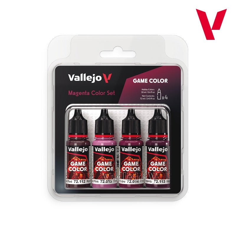 Set de 4 Pinturas Magentas 18 ml - Game Color