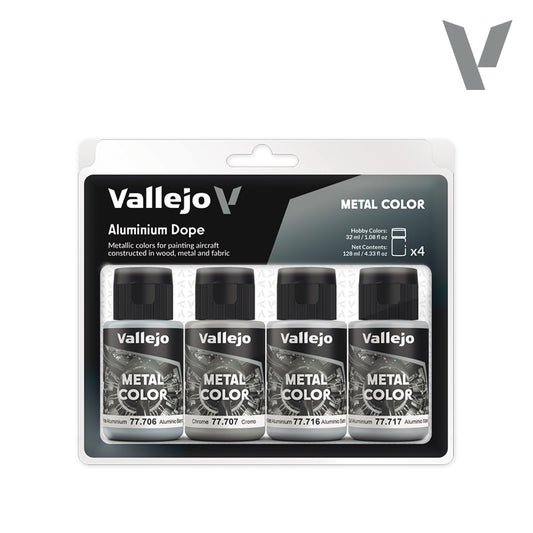 Set de 4 pinturas para pintar fuselajes de avión – Aluminium Dope
