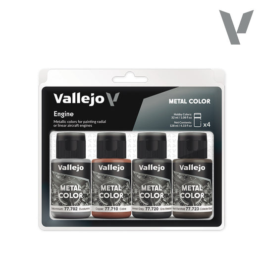 Set de 4 pinturas para pintar motores de avión - Engine