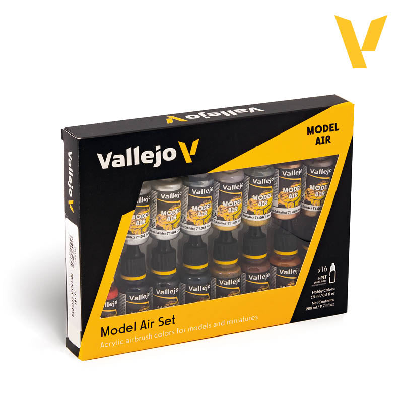Set de 16 pinturas para Efectos Metálicos