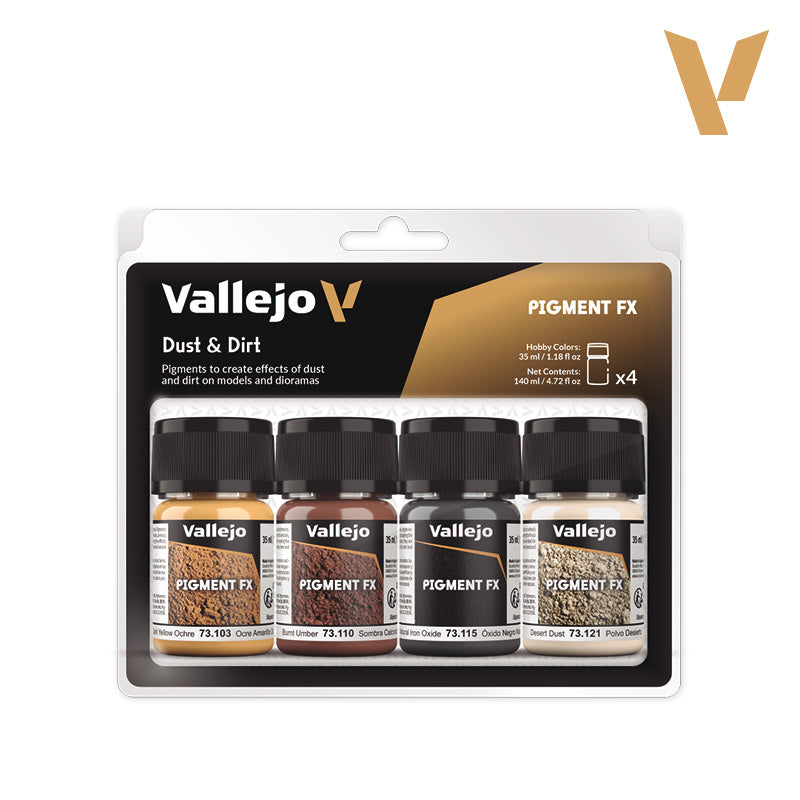 Set de 4 pigmentos para efectos de polvo y suciedad