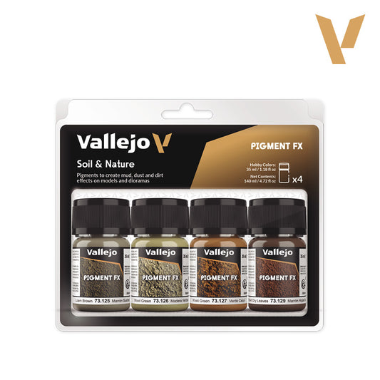 Set de 4 pigmentos para efectos de Barro, Suciedad y Polvo