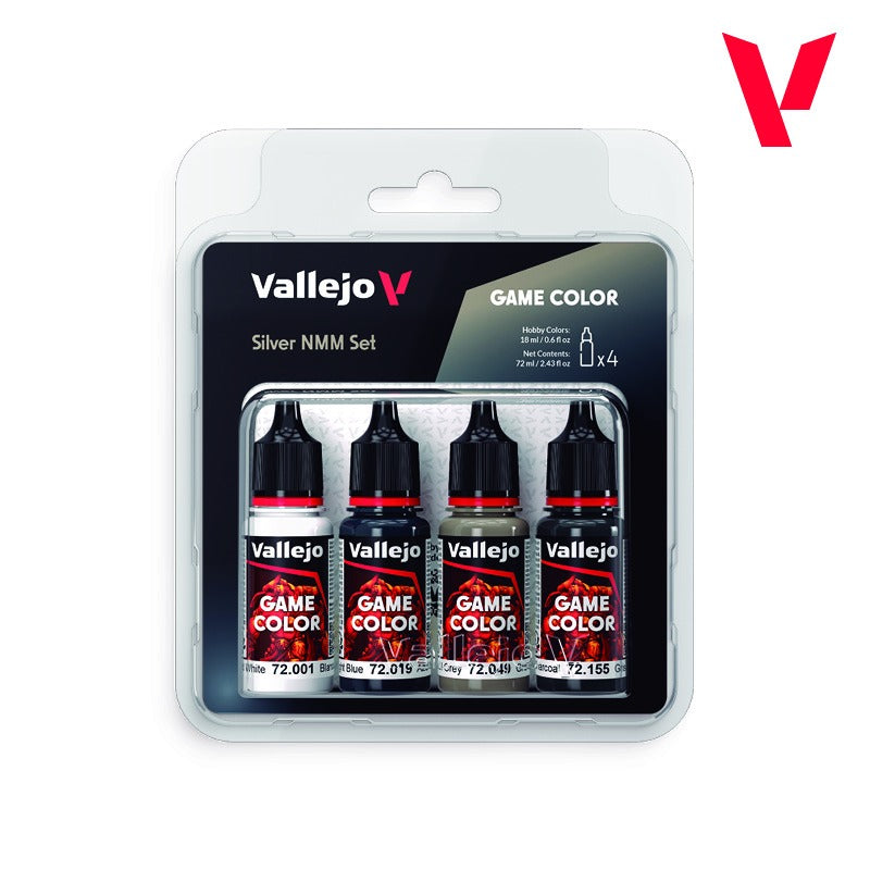 Set de 4 Pinturas NMM Plata 18 ml - Game Color