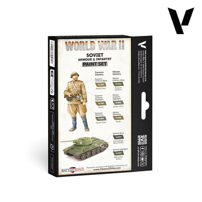 Set de 6 pinturas para uniformes y vehículos del ejército soviético de la WWII (1)
