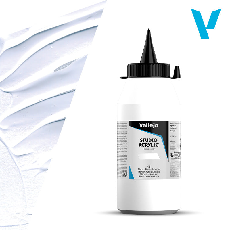 Pintura Acrílica Blanco Titanio Anatase 1 L - Bellas Artes