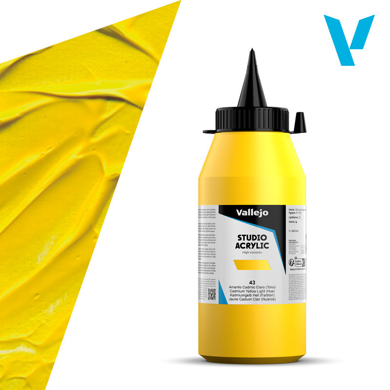 Pintura Acrílica Amarillo Cadmio Claro (Tono) 1 L - Bellas Artes