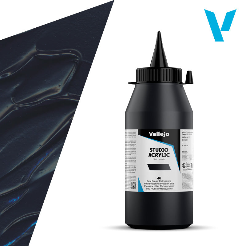 Pintura Acrílica Azul Prusia Ftalocianina 1 L - Bellas Artes