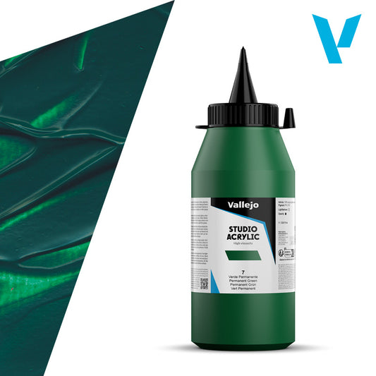 Pintura Acrílica Verde Permanente 1 L - Bellas Artes