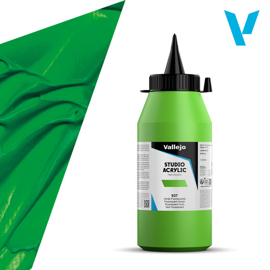 Pintura Acrílica Verde Fluorescente 1 L - Bellas Artes