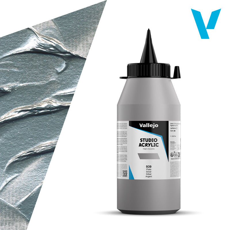 Pintura Acrílica Plata 1 L - Bellas Artes