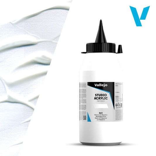 Pintura Acrílica Blanco UV Reactive 1 L - Bellas Artes