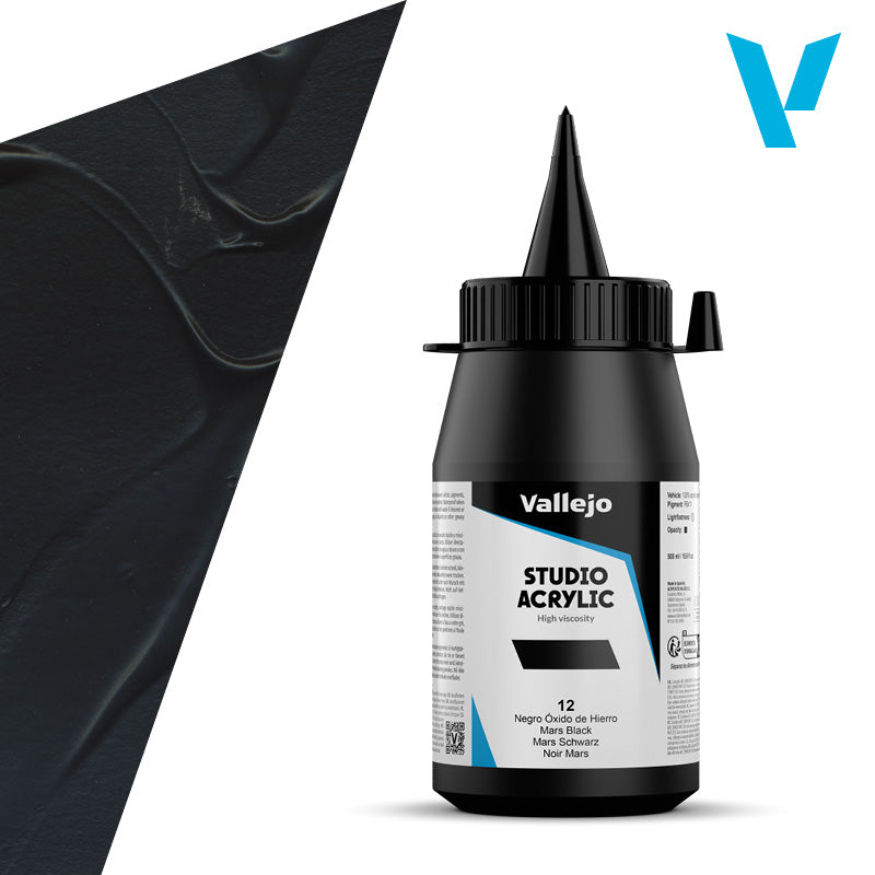 Pintura Acrílica Negro Óxido de Hierro 500 ml - Bellas Artes