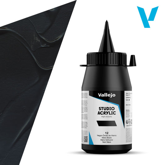 Pintura Acrílica Negro Óxido de Hierro 500 ml - Bellas Artes