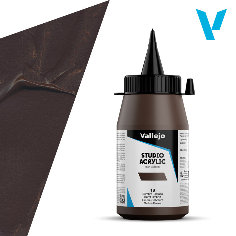 Pintura Acrílica Sombra Tostada 500 ml - Bellas Artes