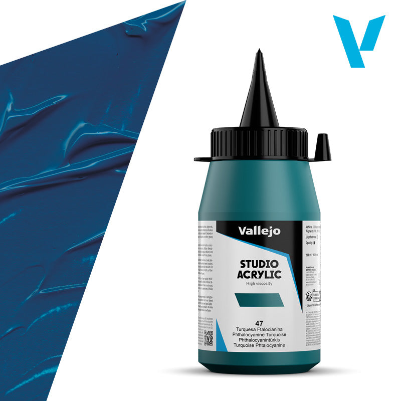 Pintura Acrílica Turquesa Ftalocianina 500 ml - Bellas Artes