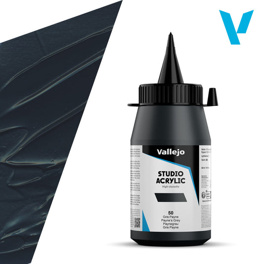 Pintura Acrílica Gris Payne 500 ml - Bellas Artes