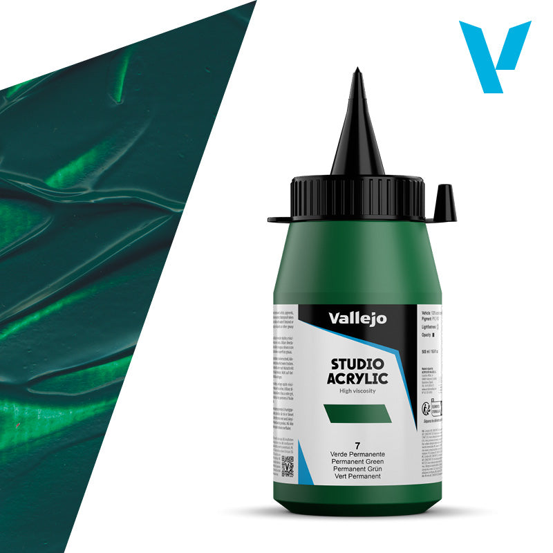 Pintura Acrílica Verde Permanente 500 ml - Bellas Artes