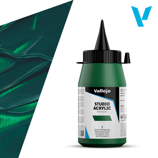 Pintura Acrílica Verde Permanente 500 ml - Bellas Artes