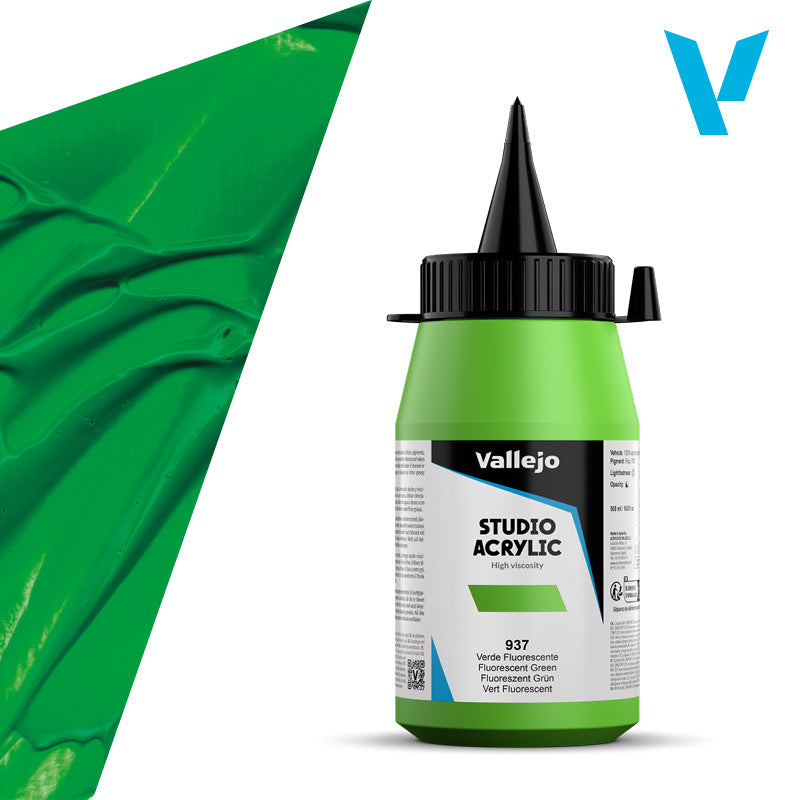Pintura Acrílica Verde Fluorescente 500 ml - Bellas Artes