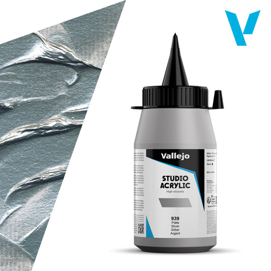 Pintura Acrílica Plata 500 ml - Bellas Artes