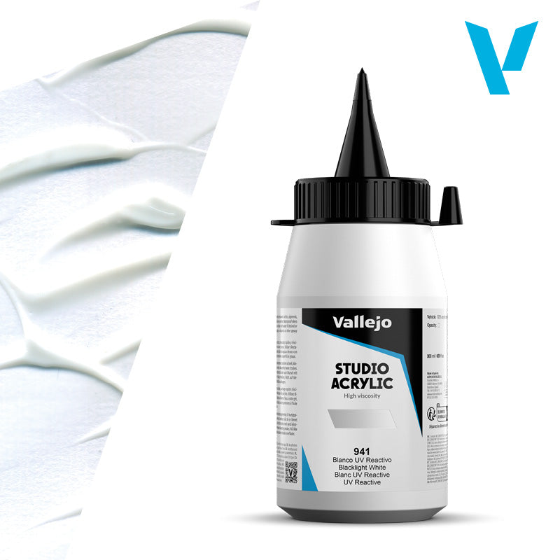 Pintura Acrílica Blanco UV Reactive 500 ml - Bellas Artes