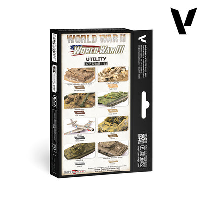 Set de 6 pinturas y 2 lavados para miniaturas WWII y WWIII (1)