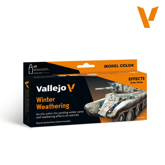 Set de 8 pinturas para efectos invernales de desgaste