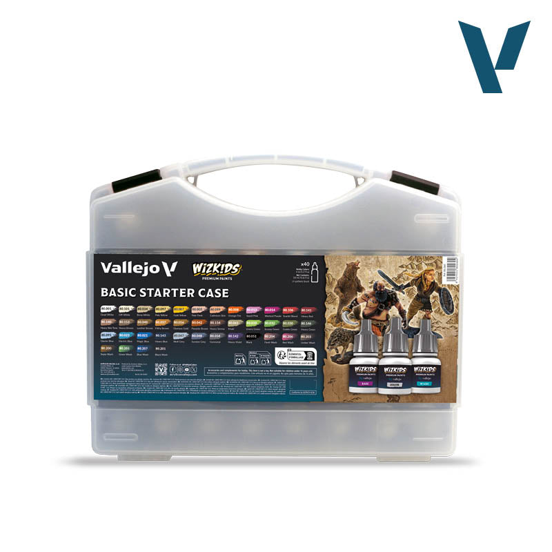 Maletín de 40 pinturas para miniaturas Wizkids - Nivel Básico
